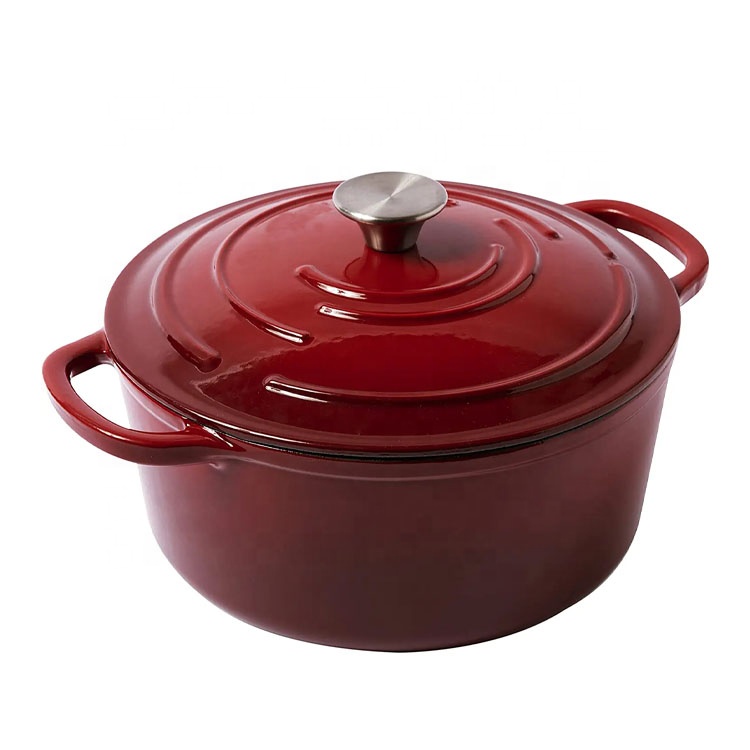 Amazon solution kitchen cookware enamel soup & stock pot cast iron casserole dish with lid