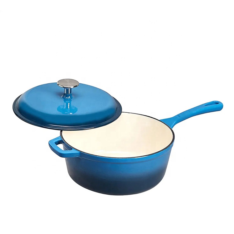 Healthy Choices Enameled Cast Iron Saucepan with Lid Small Cast Iron Sauce Pot