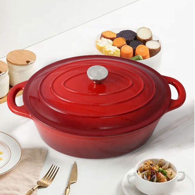 New Product With Huge Discount cast iron cookware Oval Cast Iron Casserole
