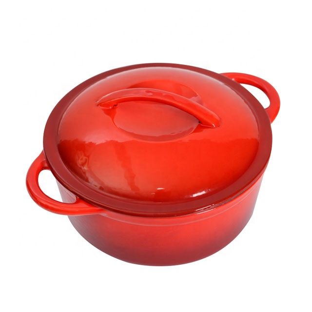 Enameled Cast Iron Dutch Oven Enamel Coated Cast-Iron Baking Pots Round Dutch Oven Casserole with Lid